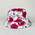 Women'S Casual Vacation Artistic Rose Flower Printing Wide Eaves Bucket Hat
