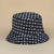 Unisex Casual Classic Style Commute Lattice Printing Curved Eaves Bucket Hat
