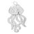 1 Piece 20 * 33Mm Hole 2~2.9Mm 304 Stainless Steel 18K Gold Plated Jellyfish Polished Pendant