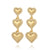 1 Pair Modern Style Classic Style Star Heart Shape Plating Inlay Copper Zircon Drop Earrings