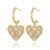 1 Pair Modern Style Classic Style Star Heart Shape Plating Inlay Copper Zircon Drop Earrings