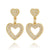 1 Pair Modern Style Classic Style Star Heart Shape Plating Inlay Copper Zircon Drop Earrings