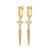 1 Pair Modern Style Classic Style Star Heart Shape Plating Inlay Copper Zircon Drop Earrings