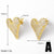 1 Pair Modern Style Minimalist Heart Shape Inlay Copper Zircon 18K Gold Plated Earrings Ear Studs