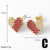 1 Pair Modern Style Minimalist Heart Shape Inlay Copper Zircon 18K Gold Plated Earrings Ear Studs
