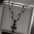 New Arrival Trend Dark Zircon Cross Double Layer Necklace Fashion Creative Hip Hop Male And Female Personality Ornament