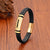 Punk Geometric Solid Color Leather Rope Metal Bracelets