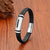 Punk Geometric Solid Color Leather Rope Metal Bracelets