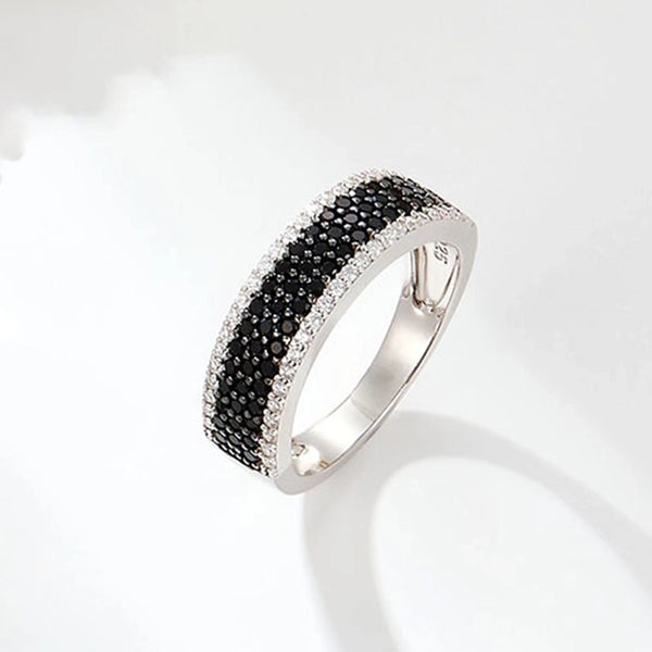 White Gold Plated 925 Sterling Silver Zircon Geometric Rings