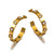 1 Pair Basic Minimalist Commute Geometric Inlay 304 Stainless Steel Zircon 18K Gold Plated Ear Studs