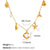 Beach Starfish 304 Stainless Steel Artificial Pearls 18K Gold Plated Polishing Inlay Pendant Necklace