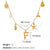Beach Starfish 304 Stainless Steel Artificial Pearls 18K Gold Plated Polishing Inlay Pendant Necklace