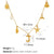 Beach Starfish 304 Stainless Steel Artificial Pearls 18K Gold Plated Polishing Inlay Pendant Necklace