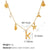 Beach Starfish 304 Stainless Steel Artificial Pearls 18K Gold Plated Polishing Inlay Pendant Necklace