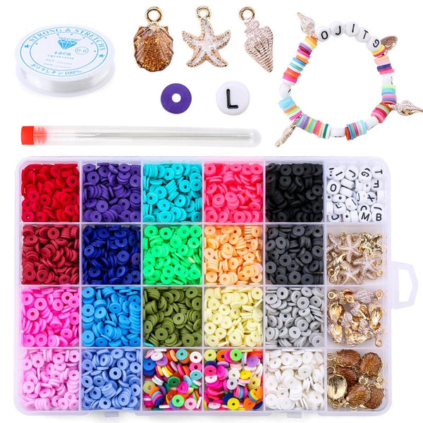 Explosions 24-Grid Soft Round Bohemian Children'S Educational Diy Jewelry Accessories Set