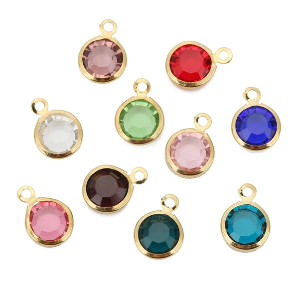 20 Pcs/Package Artificial Crystal Geometric Jewelry Accessories Pendant