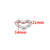 1 Piece 16.5*16.5Mm 16.5*21.5Mm 18*22.5Mm Hole 1~1.9Mm Hole 2~2.9Mm 304 Stainless Steel 18K Gold Plated Moon Heart Shape Solid Color Jewelry Accessories Pendant