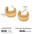 1 Pair Casual Minimalist Classic Style C Shape 304 Stainless Steel Earrings