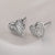 1 Pair Minimalist Commute Heart Shape Plating Inlay Copper Zircon Ear Studs