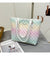 Women'S Large Pu Leather Printing Basic Classic Style Square Zipper Tote Bag