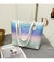 Women'S Large Pu Leather Printing Basic Classic Style Square Zipper Tote Bag