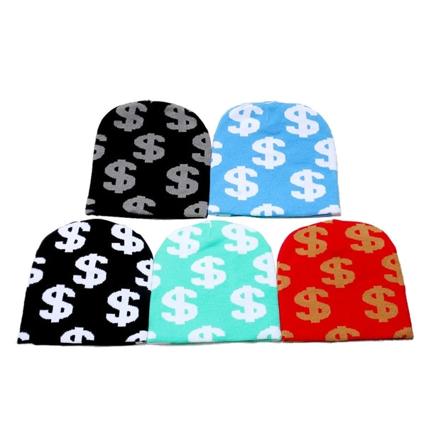 Women'S Exaggerated Punk Dollar Eaveless Wool Cap