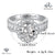 White Gold Plated 925 Sterling Silver Zircon Geometric Rings
