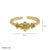 Brass Plating Flower Daisy Open Rings