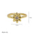 Brass Plating Flower Daisy Open Rings