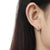 1 Piece 925 Sterling Silver Color Block Earrings