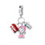1 Piece 10-13Mm White Copper Cartoon Character Color Block Heart Shape Jewelry Accessories Pendant