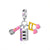 1 Piece 10-13Mm White Copper Cartoon Character Color Block Heart Shape Jewelry Accessories Pendant