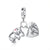 1 Piece 10-13Mm White Copper Cartoon Character Color Block Heart Shape Jewelry Accessories Pendant