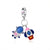 1 Piece 10-13Mm White Copper Cartoon Character Color Block Heart Shape Jewelry Accessories Pendant