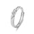 925 Sterling Silver Zircon Crown Open Rings