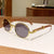 Basic Minimalist Solid Color Pc Oval Frame Full Frame Women'S Sunglasses