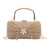 Women'S Pu Leather Solid Color Elegant Classic Style Square Clamp Handbag Crossbody Bag Evening Bag