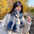 Online Celebrity British Plaid Cashmere Scarf Women'S Autumn And Winter Versatile Student Thickened Scarf Shawl Dual-Use Couple Men
