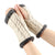 New Autumn And Winter Fleece-Lined Wool Gloves Twist Knitted Finger Leakage Plush Oversleeve Warm Thickened Wool Gloves
