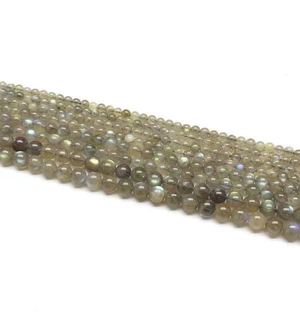 1 Piece Diameter 4Mm Diameter 5Mm Diameter 6 Mm 1-1.5Mm Natural Stone Labradorite Geometric Polished Beads