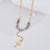 Elegant Retro Minimalist Cross 304 Stainless Steel 18K Gold Plated Tassel Pendant Necklace
