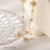 Minimalist Commute Flower 304 Stainless Steel Zircon 18K Gold Plated Jewelry Set