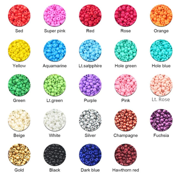Diy Beaded 4Mm Glass Small Rice Beads Diy Bracelet Jewelry Accessories Paint Beads Set Hot Selling