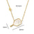 Copper Gold Plated Geometric Pendant Necklace