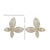 12 Pieces Elegant Sweet Streetwear Flower Butterfly Plating Inlay Copper Artificial Gemstones 14K Gold Plated Platinum Plated Ear Studs