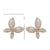 12 Pieces Elegant Sweet Streetwear Flower Butterfly Plating Inlay Copper Artificial Gemstones 14K Gold Plated Platinum Plated Ear Studs