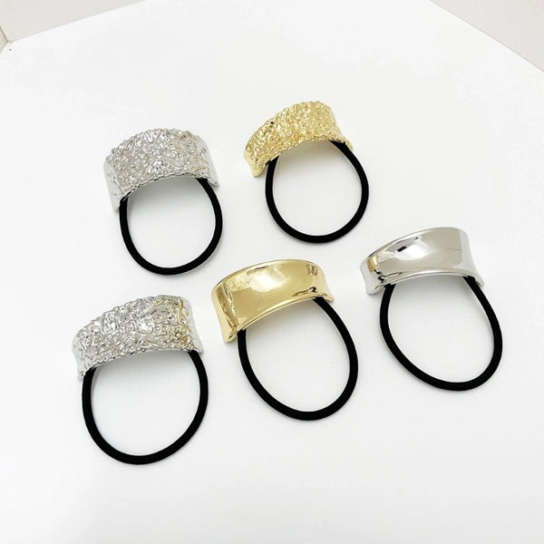 Women'S Ig Style Korean Style Irregular Alloy Plating Pleated Hair Tie