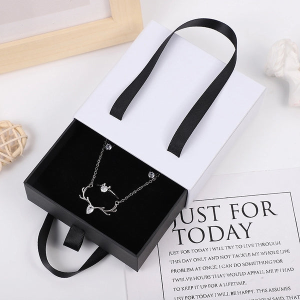 1 Piece Paper Basic Minimalist Daily Solid Color Jewelry Boxes