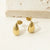 Elegant Retro Minimalist Geometric 304 Stainless Steel 14K Gold Plated Polishing Plating Earrings Necklace