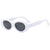 Basic Minimalist Geometric Ac Oval Frame Full Frame Women'S Sunglasses